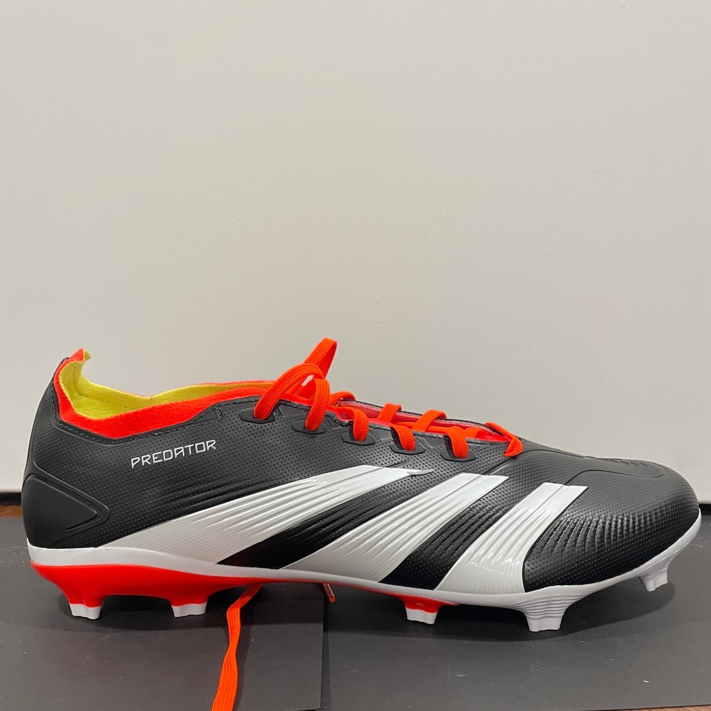 Adidas Predator Elite League L FG Soccer Cleats Black Orange IG7762 Mens 13